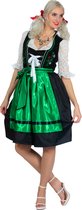 Wilbers & Wilbers - Boeren Tirol & Oktoberfest Kostuum - Duitse Deerne Diane Von Grun - Vrouw - Groen, Zwart - Maat 36 - Bierfeest - Verkleedkleding