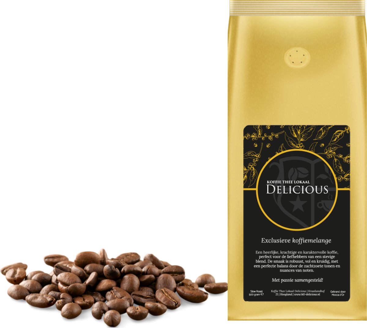 Exclusieve koffiemelange KTL - droge koffiebonen - 3x 500 gram