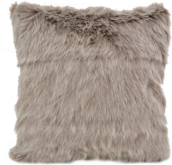 Furry Velvet Bruin Kussenhoes | Velvet/Polyester | 45 x 45 cm