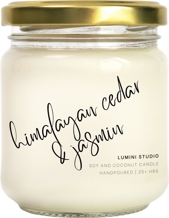Himalayan Cedar & Jasmine candle | Geurkaars | Soja Kaars | Lumini Studio