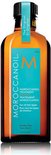 Moroccanoil Treatment fles met turquoise en oranje label.