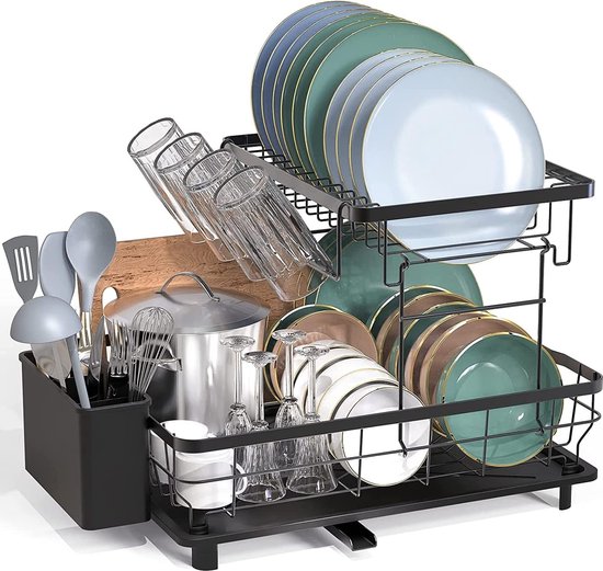 Baoyouni Keuken Hoek Plank Organizer 3-Tier Spice Opslag Rack Aanrechtblad RVS Spanningspaal, Ivoor