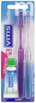 Vitis Duplo Medium Brush + Anticaries 15 ml