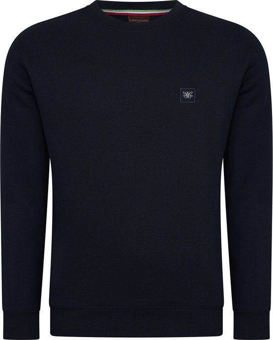 Cappuccino Italia - Heren Sweaters Sweater Navy - Blauw - Maat XL