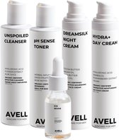 Avell Skincare - Alles-in-1 Pakket Gezichtsverzorging Mannen - Cleanser, Toner, Dagcreme, Nachtcreme, Oogcreme
