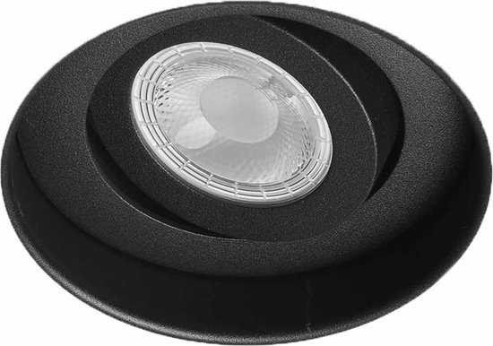 Philips LED SuperSlim plafondlamp - zwart - warmwit licht - 15W - IP54 - drie lichtstanden