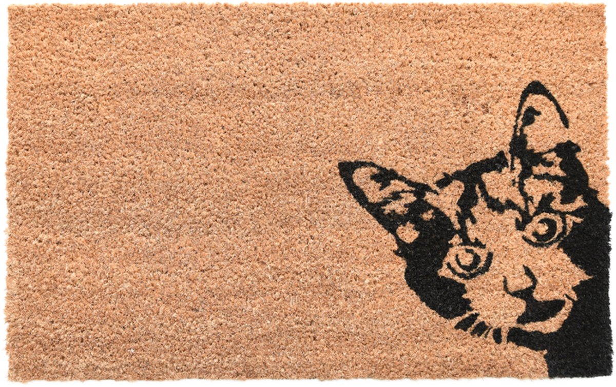 Deurmat kokos Kiekeboe! kat 59,4 cm x 40,3 cm - Kokosvezel -