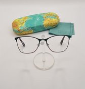 Elegante dames bril +1.5 / Leesbril op sterkte +1,5 / groene kleur / anti-reflecterende lenzen / XE2114 C1 / Leuke trendy dames montuur cat eye met brilkoker en microvezeldoekje / Lunettes leesbrillen dames / Aland optiek