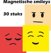 Magnetische smileys - set pictogrammen - 40 x 40 mm - 30 stuks