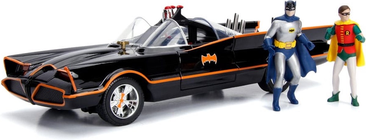 Classic TV Series Batmobile + Die Cast Figures - 1:18 - Jada Toys