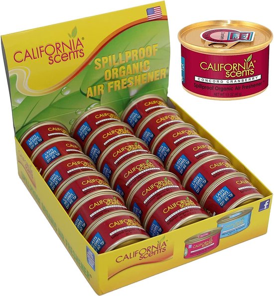 California Scents Concord Cranberry - 18 stuks incl.deksel.