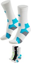 Xtreme - Fietssokken - Unisex - Multi wit - 42/45 - 3-Paar - Wielrensokken