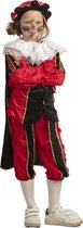 Piet verkleed kostuum 4-delig - rood/zwart - polyester - Pietenpakken voor kinderen 140