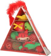 Christmas Decoration katten/poezen speelgoed - 11x st speeltjes - kerstcadeau