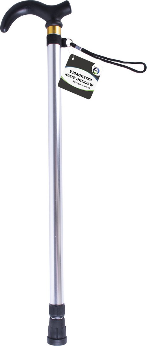 DID wandelstok / loopstok uitschuifbaar/telescopisch - aluminium - tot 89 cm