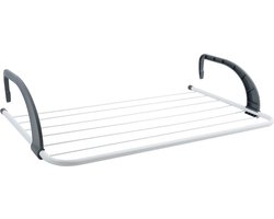 MSV Inklapbaar klein wasgoedrekje/droogrek - 5 meter waslijn - Ophangbaar - 36 x 60 cm - radiator/deur