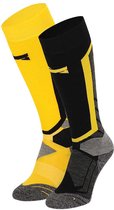 Xtreme - Chaussettes de snowboard unisexe - 4-Pack - Jaune - Taille 45/47 - Chaussettes de ski femmes - Chaussettes de ski hommes