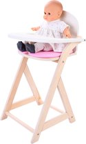 Chaise de poupée rose/blanc