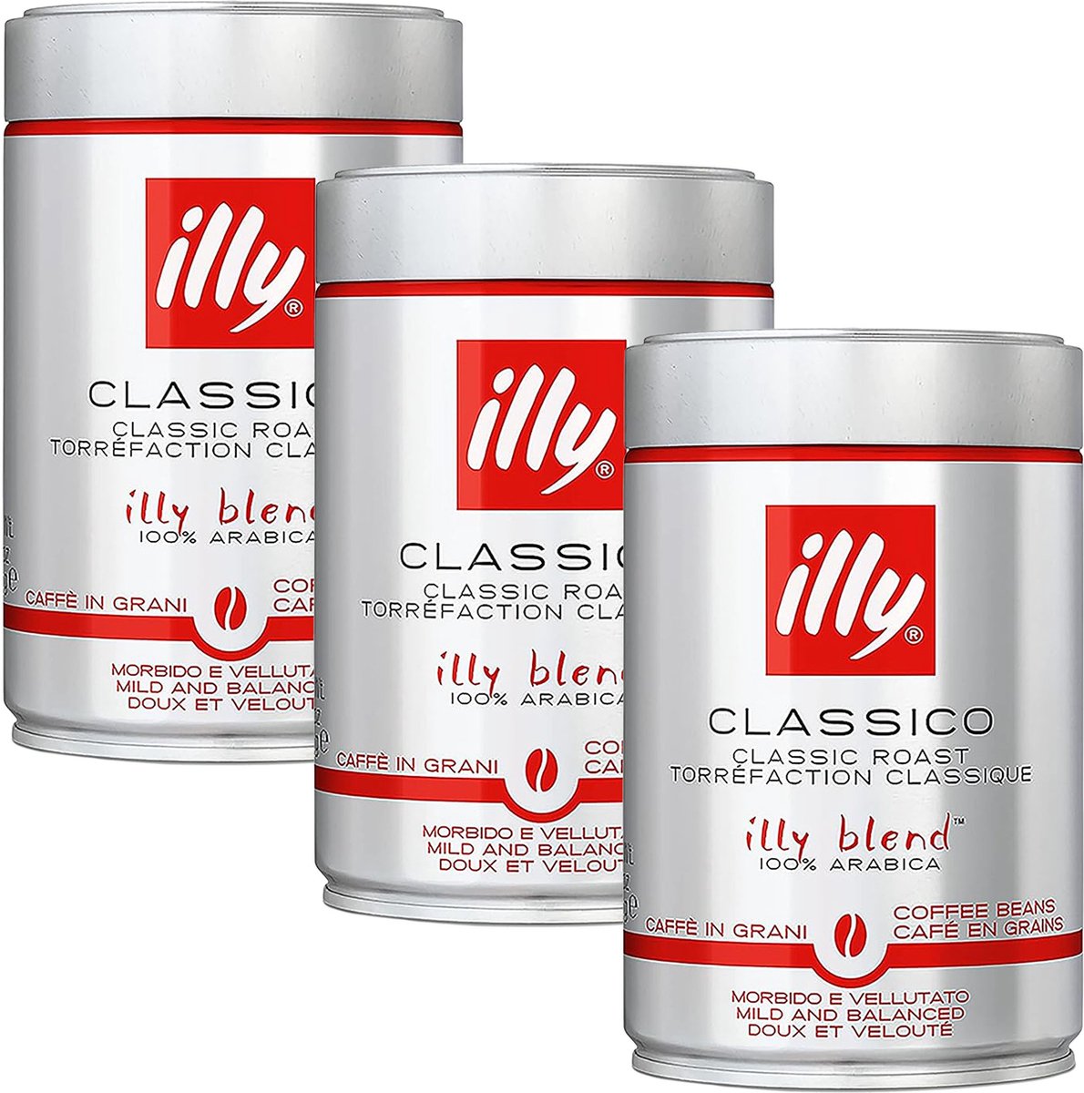 Café en grains Illy Classico 100 % Arabica - paquet de 250 g sur