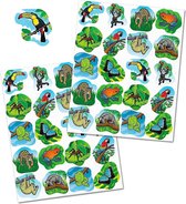Stickervellen Jungle - Stickers Jungle - Stickervellen Kind - Stickers Regenwoud - Knutselen Kinderen - Knutselen Meisjes - Stickers Jongens - Stickers Dieren - Beloningsstickers - Knutselen - Stickervellen