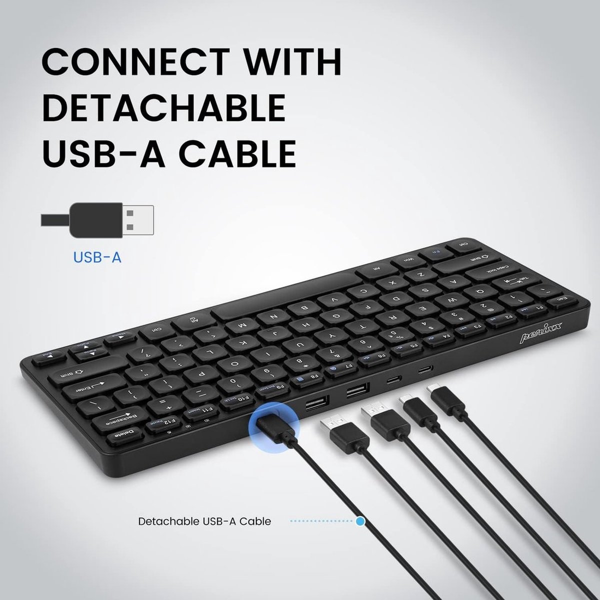 Perixx Periboard 416 - Compact Kantoor Toetsenbord thumbnail 3