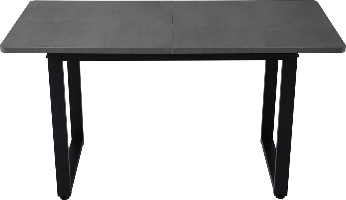 Eettafel in industriële stijl Rechthoekige eettafel Koffie Vrijetijdstafel Moderne eenvoudige ijzeren eettafel Grijs