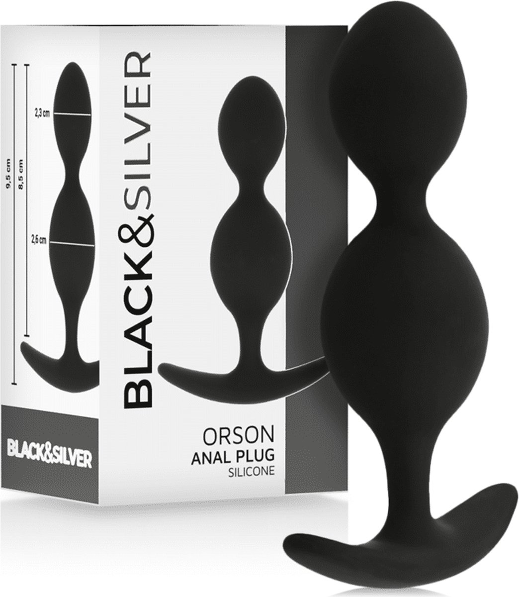 Goedkoopste BLACK & SILVER | Orson Anal Beads 9 Cm | Sex toy for Woman | Buttplug | Anal Plug | Sex Toy for Couples | Anal Beads | Sex Toy for Man | Sex Toy