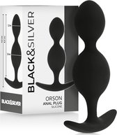 BLACK & SILVER | Orson Anal Beads 9 Cm | Sex toy for Woman | Buttplug | Anal Plug | Sex Toy for Couples | Anal Beads | Sex Toy for Man | Sex Toy