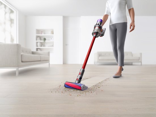 Dyson V11 Fluffy - Steelstofzuiger - Rood - 185 Air Watts - Speciale zachte roller