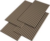 Panneau mural acoustique Vang lot de 16 mdf 11,52 m² couleur noyer clair