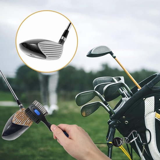 BOTC Golfclub Borstel - 2in1 Multi Club Cleaner - Golf Accessoires - Blauw/Zwart - BOTC