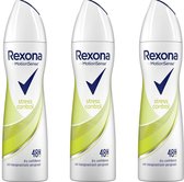 Rexona Déo Spray - Contrôle du stress - 3 x 150 ml