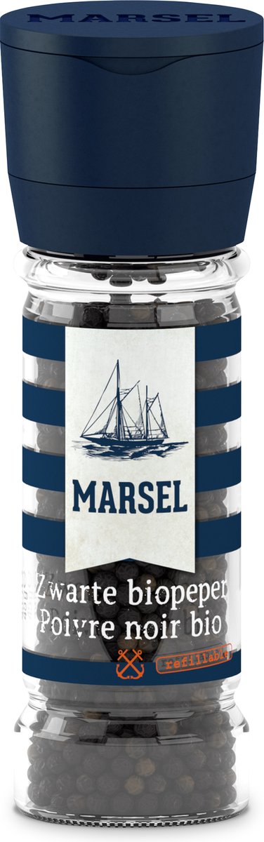 Goedkoopste Marsel Zwarte pepermolen - specerijen - keukenmolen - Kruiden - culinair