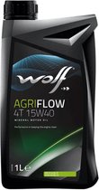 Wolf Agriflow 4T 15W40 - 1L - huile moteur pour moteurs 4 temps de machines de jardin et de chantier, tondeuses à gazon et moteurs auxiliaires
