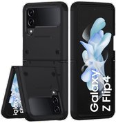 Geschikt voor Samsung Galaxy Z Flip 3 / Flip 4 Heavy Duty Hoesje – Shock Proof Case – Cover Zwart