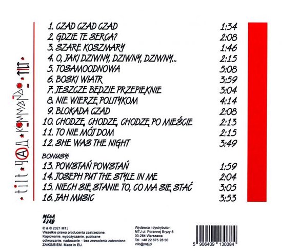 Tilt: Czad Kommando (reedycja 2021) [CD], Tilt | Muziek | bol