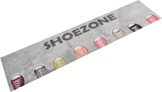 The Living Store Keukenmat Shoezoneprint - Keukenlopers - 300 x 60 cm - Duurzaam materiaal - Wasmachinebestendig