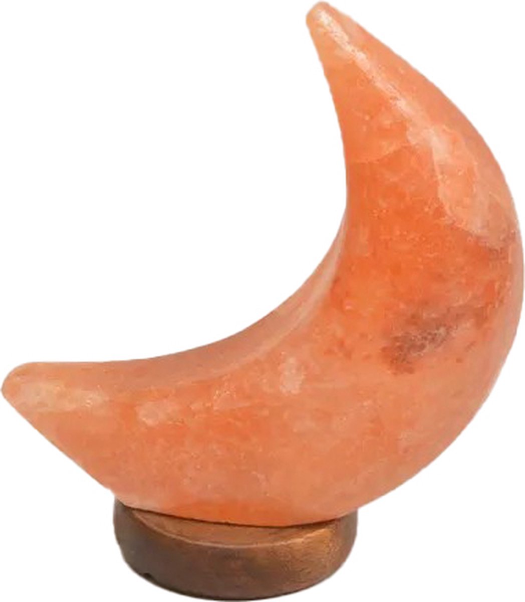 Zoutlamp Maan - Oranje - Met Aan/Uit Schakelaar - Led Lampje