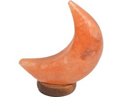 Zoutlamp Maan - Oranje - Met Aan/Uit Schakelaar - Led Lampje