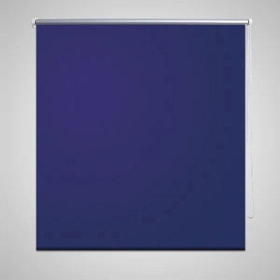The Living Store Verduisterende Rolgordijnen - 60 x 120 cm - Marine/Blauw - Thermoplastische Zilverkleurige Achterkant
