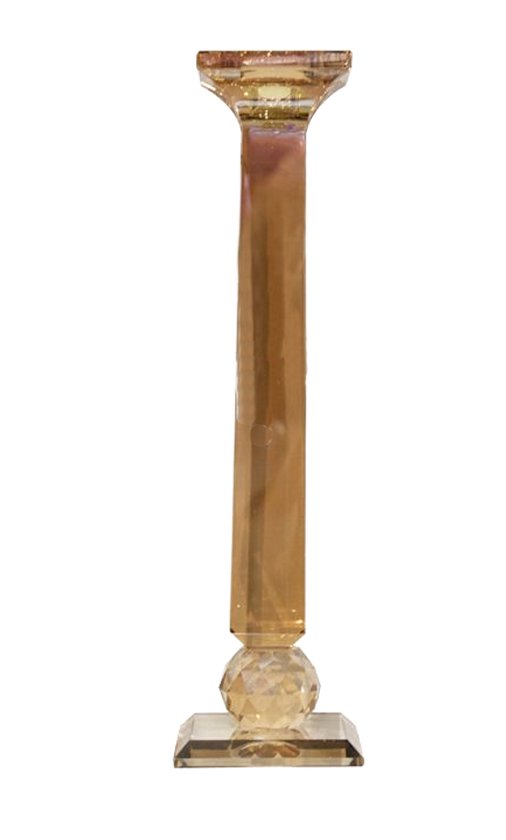 Chandelier verre cristal lustre doré 7x7x28