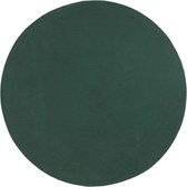 runder Teppich 150 cm, dunkelgrün, geflochtener Bettvorleger aus Baumwolle, Wendeteppich, handgewebter Retro-Teppich, grün