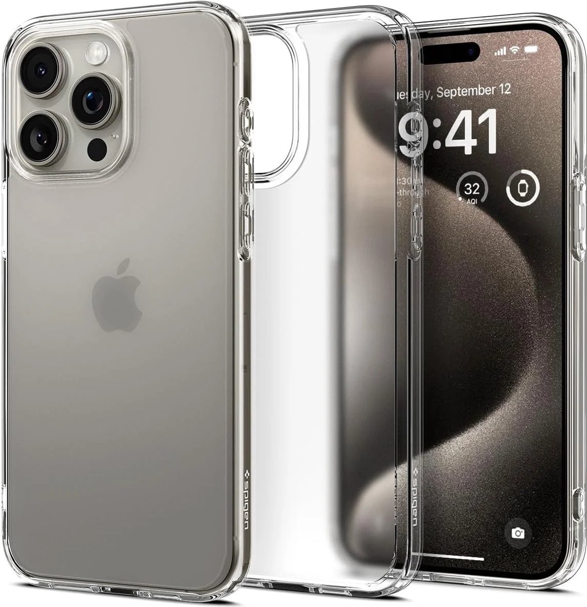 Spigen Ultra Hybrid hoesje geschikt voor iPhone 15 Pro - Transparant