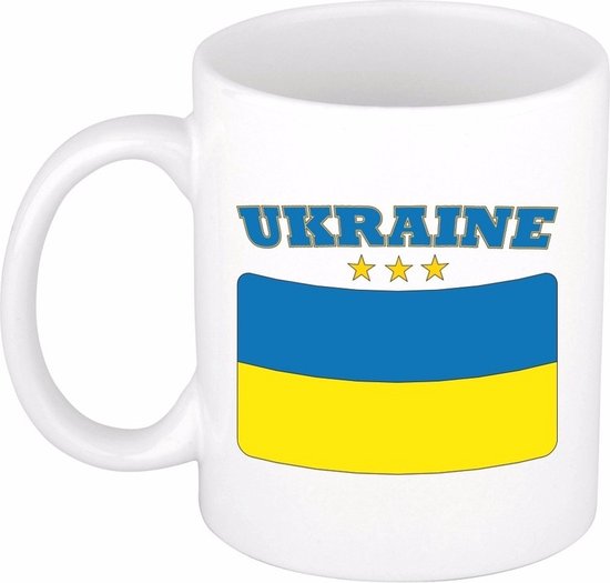 Tasse / mug avec le drapeau ukrainien - céramique 300 ml - Ukraine
