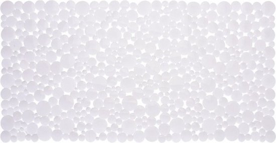 Witte antislip mat voor douchecabine/bad 77x39 cm - Badkamer accessoires - Badkamer/douche matten - Vloermat voor de badkamer