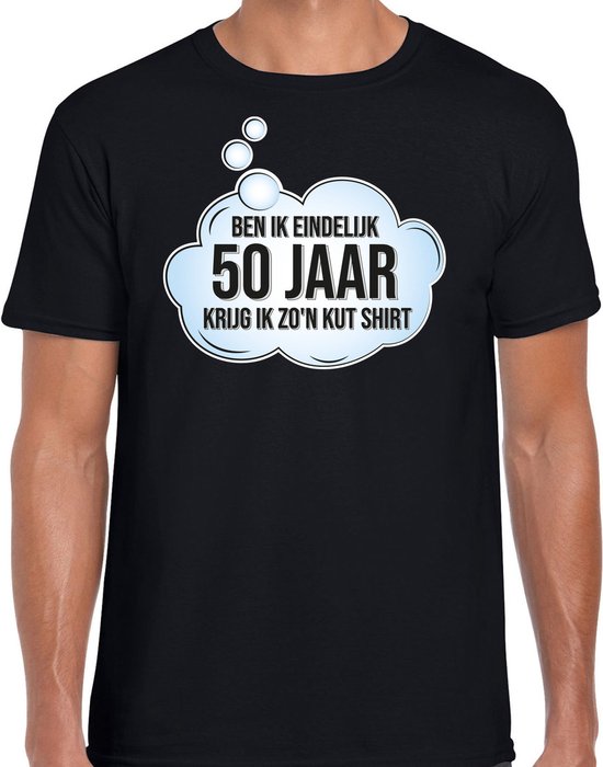 Foto: Bellatio decorations verjaardag cadeau t shirt heren 50 jaar abraham zwart kut shirt xl