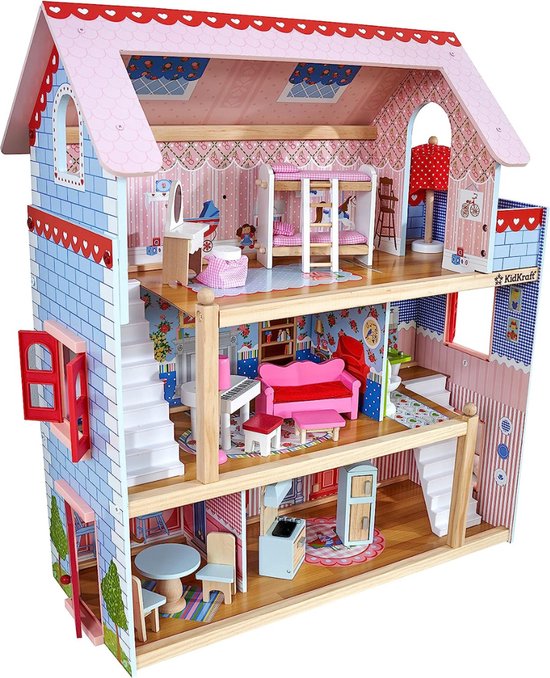 Maison de poupée de Luxe - comprenant meubles et accessoires - 3 étages