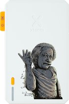 Xtorm Powerbank 5 000mAh Wit - Design - Einstein Bae - Port USB-C - Léger / Format voyage - Convient pour iPhone et Samsung