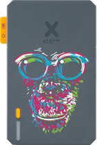 Xtorm Powerbank 5.000mAh Blauw - Design - Doodle Chimp - USB-C poort - Lichtgewicht / Reisformaat - Geschikt voor iPhone en Samsung