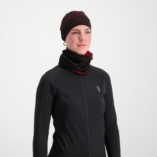 BBB Cycling Helmmuts Fiets Winter FIRHat - Fietsmuts voor onder Helm - 0-5 °C - Naadloos en Sneldrogend - Unisex - Zwart/Rood - Large - BBW-494 — afbeelding 2